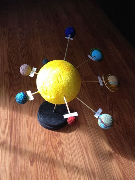 Modelo Del Sistema Solar Para Que Los Niños Aprendan Los Planetas Y El