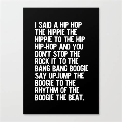 rappers delight hip hop lyric music art print poster canvas print by honeymoon hotel medium