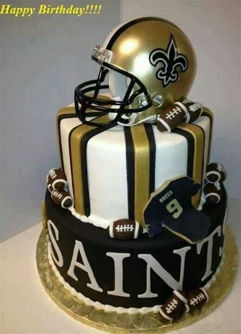 Are you feeling skeptical about your cake carving skills because you've never if you're lucky enough to stumble across little football shaped birthday candles like bakerella did, try have you made football themed cakes before that you were very happy with indeed? Happy Birthday Saints Fan | Nfl cake, New orleans saints, Cake