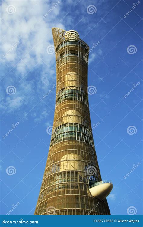 Aspire Tower Aka Torch Hotel In Doha Qatar Editorial Stock Photo