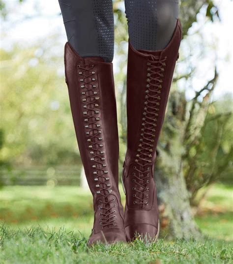 Premier Equine Lace Front Tall Leather Riding Boots Maurizia Manor