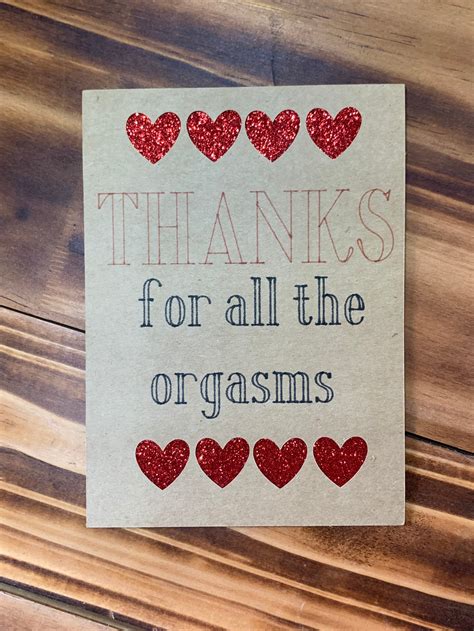 thanks for all the orgasms handmade card blank greeting card etsy