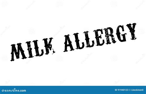 Milk Allergy Rubber Stamp Stock Vector Illustration Of Diet 91940123