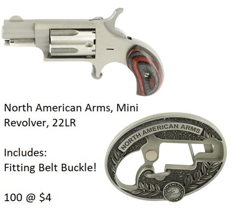 Closed Naa Mini Revolver W Belt Buckle Waffle Rounds