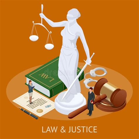 Concepto De Derecho Y Justicia Ilustración Del Vector Ilustración De