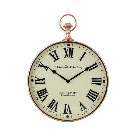 Shop Polished Copper Wall Clock Free Shipping Today Overstock
