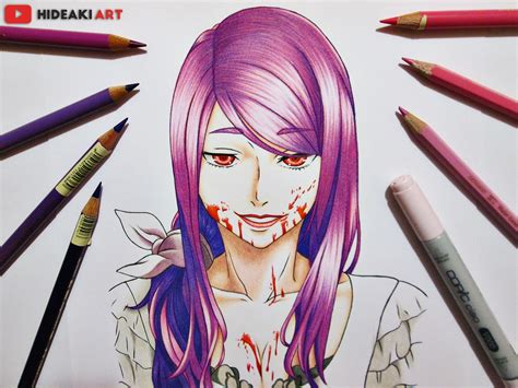 My Drawing Of Rize Kamishiro From Tokyo Ghoul D Dessin Original Tokyo Ghoul Manga Tokyo Ghoul