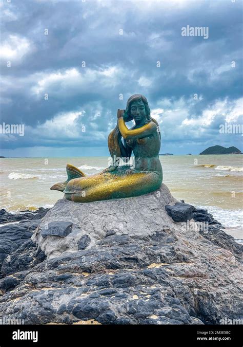 Songkhla Mermaid Statue In Thailand Stock Photo Alamy