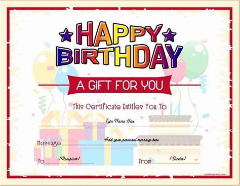 This is the new way to make someone birthday special. Birthday Gift Certificate Template Luxury Birthday Gift ...