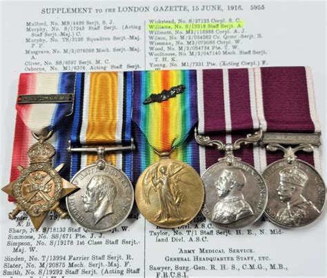 Ww1 Meritorious Service Medals Warrant Officer 18218 Alfred Williams