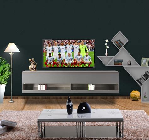 Includes brackets to mount your tv on the panel and free your floor space and help minimize clutter! Wall Mounted TV Cabinet Entertainment Unit High Gloss ...