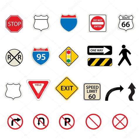 Traffic And Road Signs Stock Vector Image By ©soleilc 5984496
