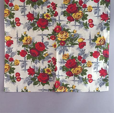 Amazing 1950s Rose Cotton Fabric