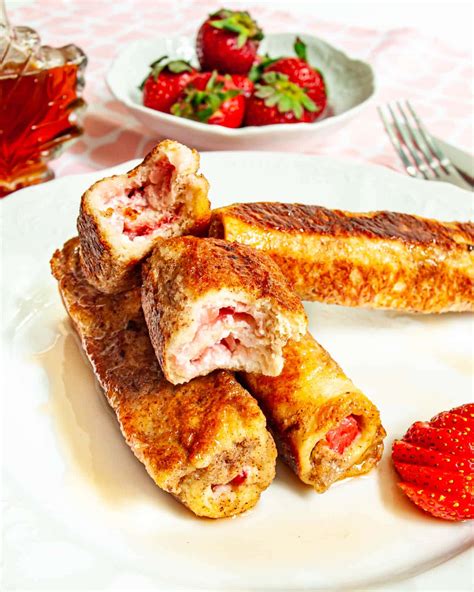 Strawberry Cream Cheese French Toast Roll Ups Craving Home Cooked