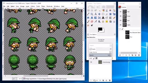 Gimp Tutorial Changing The Color Of A Spelunky Character From An