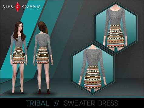 The Sims Resource Female Tribal Dress By Sims4krampus • Sims 4