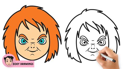 How To Draw Chucky The Doll From Childs Play Easy Step By Step