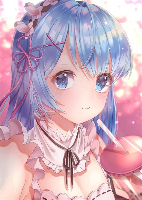 1290x2796px 2k Free Download Cute Anime Girl Drinking Bubble Tea