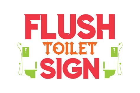 Flush Toilet Sign Graphic By Thelucky Creative Fabrica