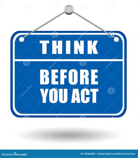 Think Before Sign Stock Photo Image 19200680