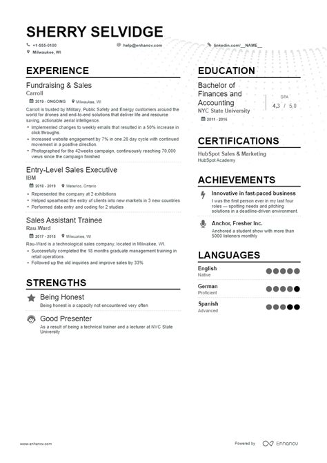 8 Cv Examples For First Job Templates Guide For 2023
