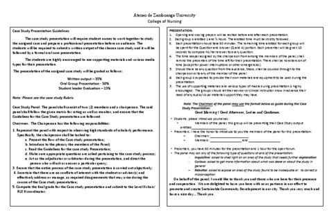 Case Study Guidelines Pdf