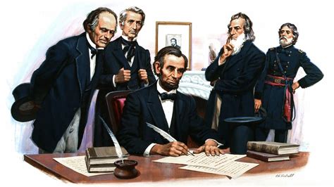 Abraham Lincoln Signs The Emancipation Proclamation January 1 1863 History