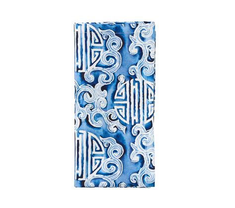 This Classic Blue And White Chinoiserie Napkin Has Flourishes