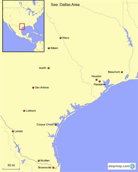 Map Of Southern Texas Cities