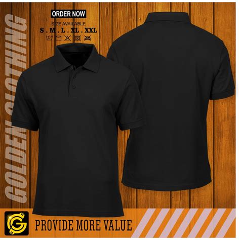 Detail Desain Kaos Polo Hitam Polos Koleksi Nomer