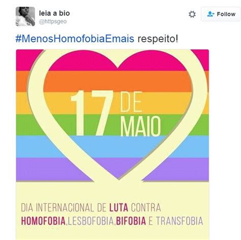 G1 Dia Internacional Contra A Homofobia é Lembrado Nas Redes Sociais Notícias Em Tecnologia