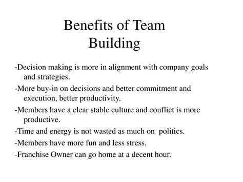 Ppt Benefits Of Team Building Powerpoint Presentation Free Download