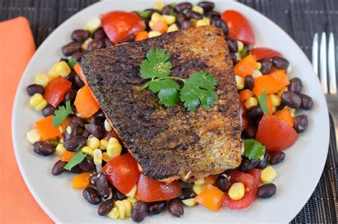 Recipe Pan Seared Salmon And Black Bean Salad