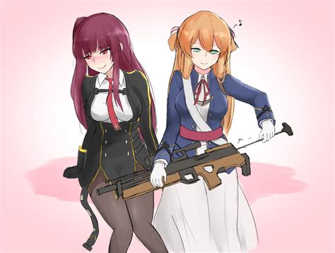 Wa2000 And M1903 Springfield Girls Frontline Drawn By Hadoukirby