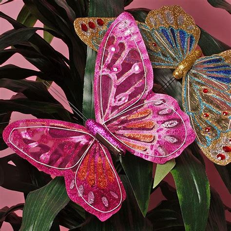 Large Clear Wing Butterfly Decor Butterfly Decorations Butterfly Fabric Art