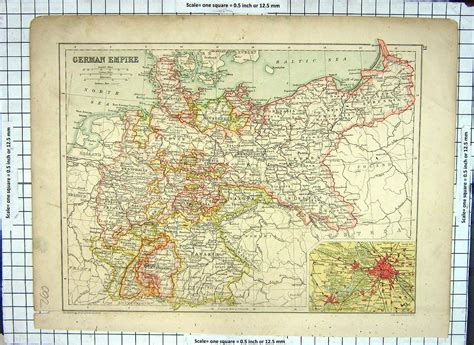 Amazon｜旧式な地図ドイツ帝国プロシアのベルリンフランスコルシカパリの計画｜アートワーク・ポスター オンライン通販