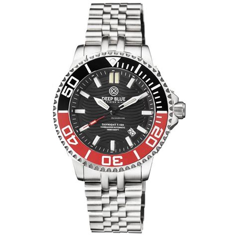 Deep Blue Daynight Commander T 100 Automatic Mens Diver Watch For