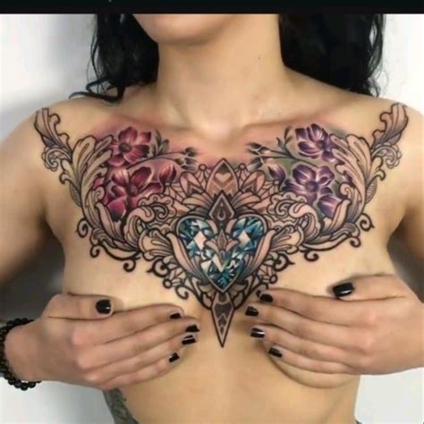Beautiful Gothic Chest Piece Tattoo Woman Google Search Sleeve