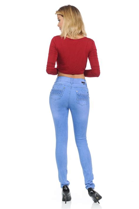 Mmichel Womens Jeans Colombian Design Butt Lift Levanta Pompa Push Up Skinny Style S6458