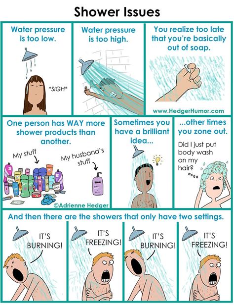 Shower Issues Hedger Humor