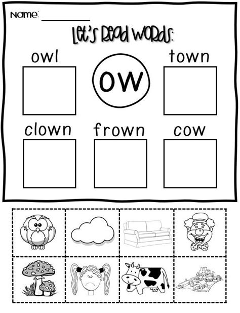 Ou And Ow Worksheet