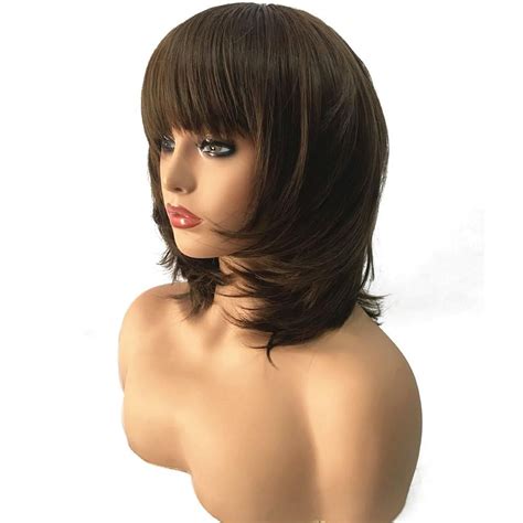 Synthetic None Lace Wigs Natural Wigs Synthetic Wigs Layered Haircuts