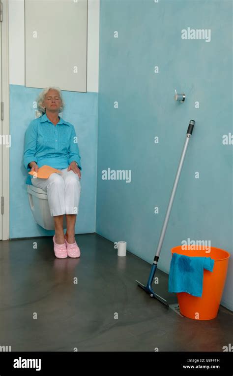 World S Best Woman Sitting On Toilet Stock Pictures