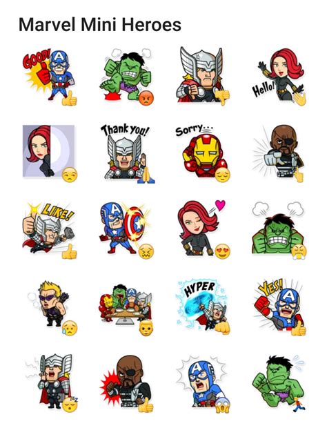 Marvel Mini Heroes Sticker Pack Telegram Stickers Stickers Video