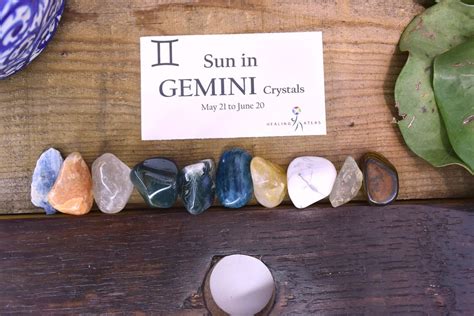 Gemini Gemstone Kit Sun In Gemini Crystal Kit Healing Crystals Etsy