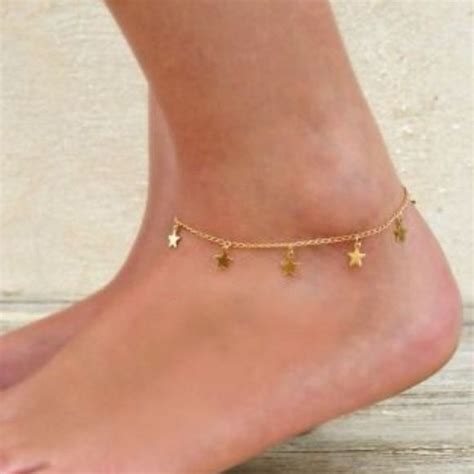 Dainty Gold Star Anklet Star Anklet Anklet Ankle Bracelets