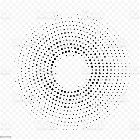 Circle Dot Halftone Circular Pattern Vector White Minimal Gradient