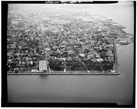 Historic Aerial View Of Charleston Sc Aerial Charleston Battery