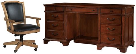 Maybe you would like to learn more about one of these? Executive Weathered Cherry Credenza Home Office Set from ...
