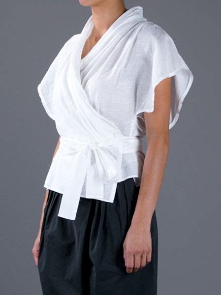 Tsumori Chisato Wrap Around Blouse In White Lyst